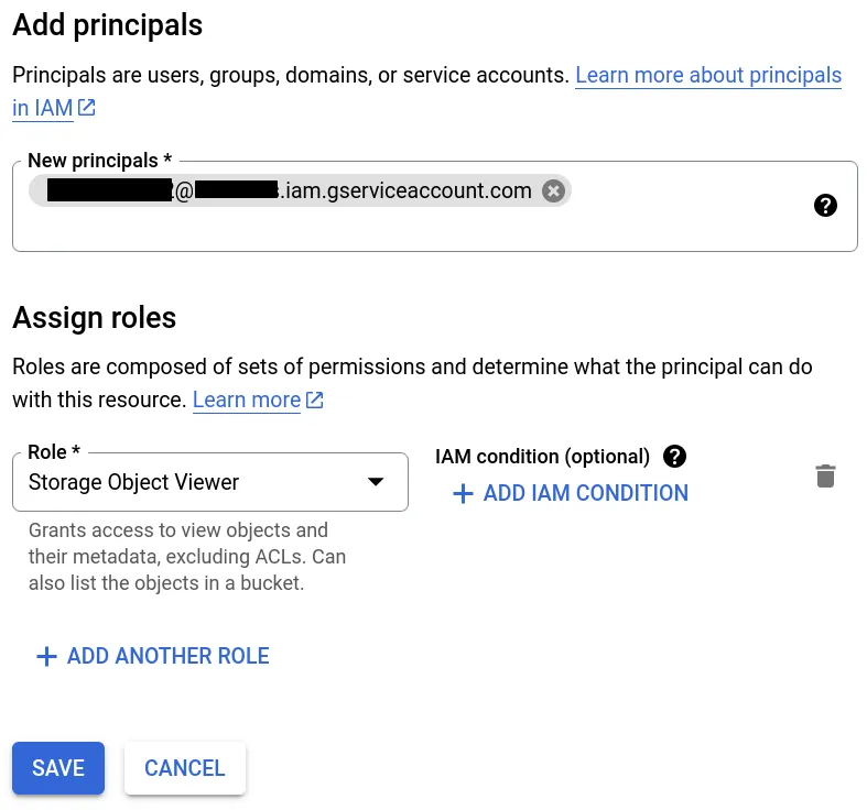 Assign storage viewer role