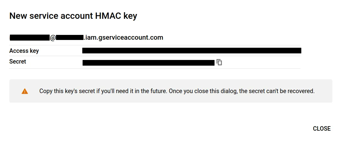 HMAC keys